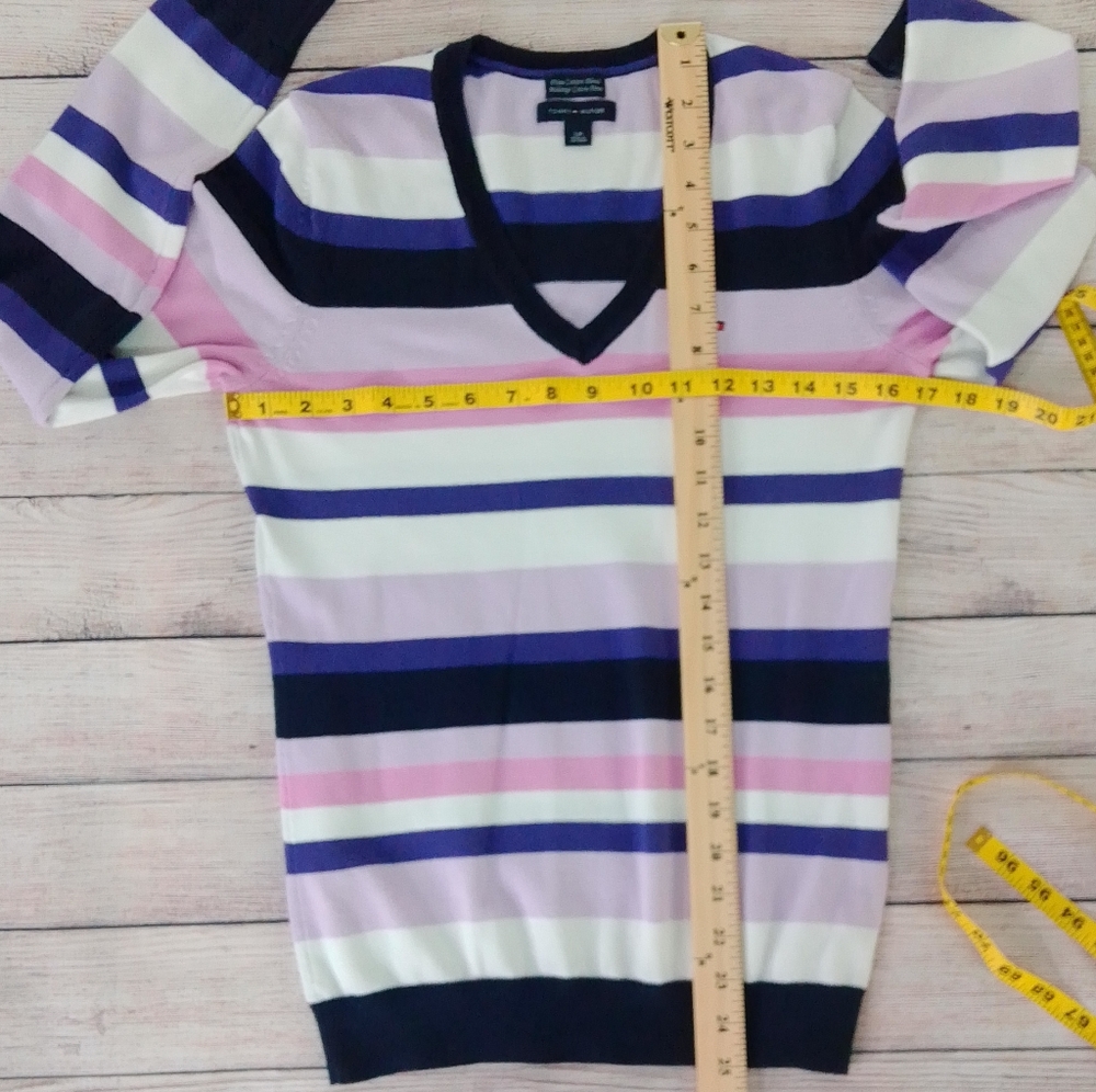 Tommy Hilfiger Multi Colored Striped Sweater (S) - Picture 7 of 10